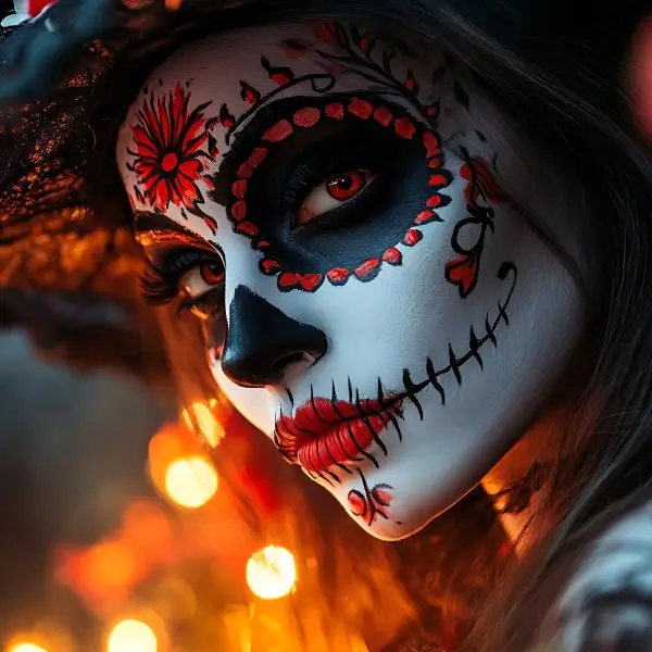La Catrina with mask
