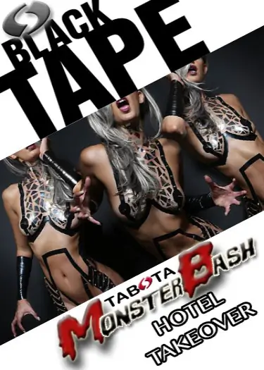 Black tape body art